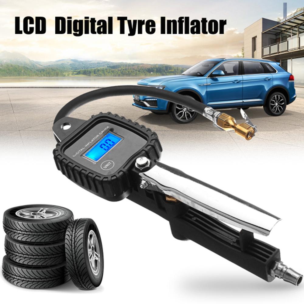 BRISKY LCD ดิจิตอลมัลติฟังก์ชั่นเครื่องสูบยางยางรถยนต์ล้อรถอากาศเป่าลมเกจวัดความดันความแม่นยำสูงเซ็นเซอร์ความดัน