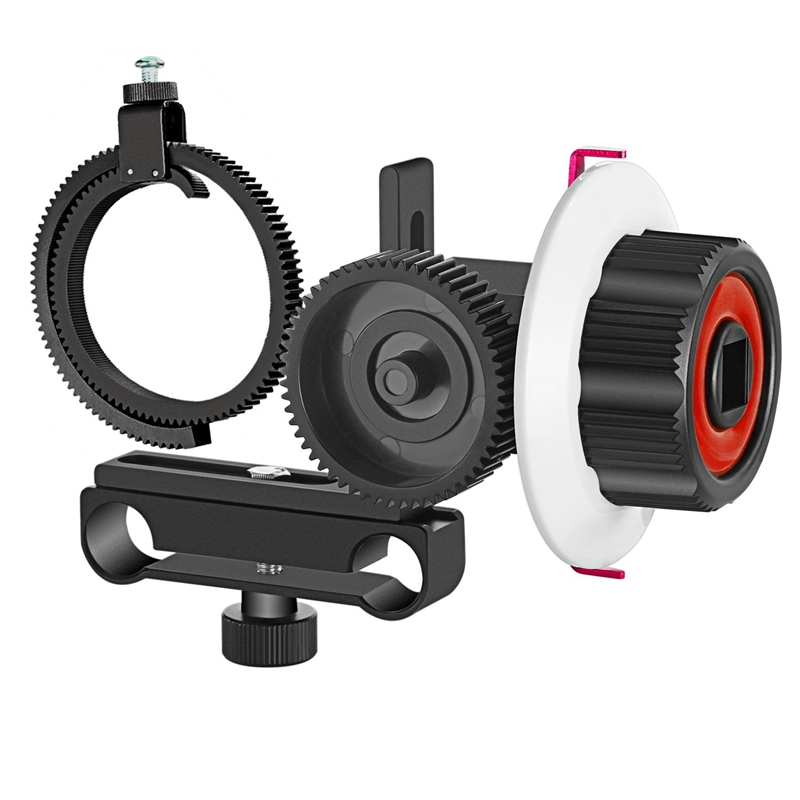 Vd-f0 camera follow focus 15mm follow focus with gear ring belt for canon nikon sony and other dslr camera