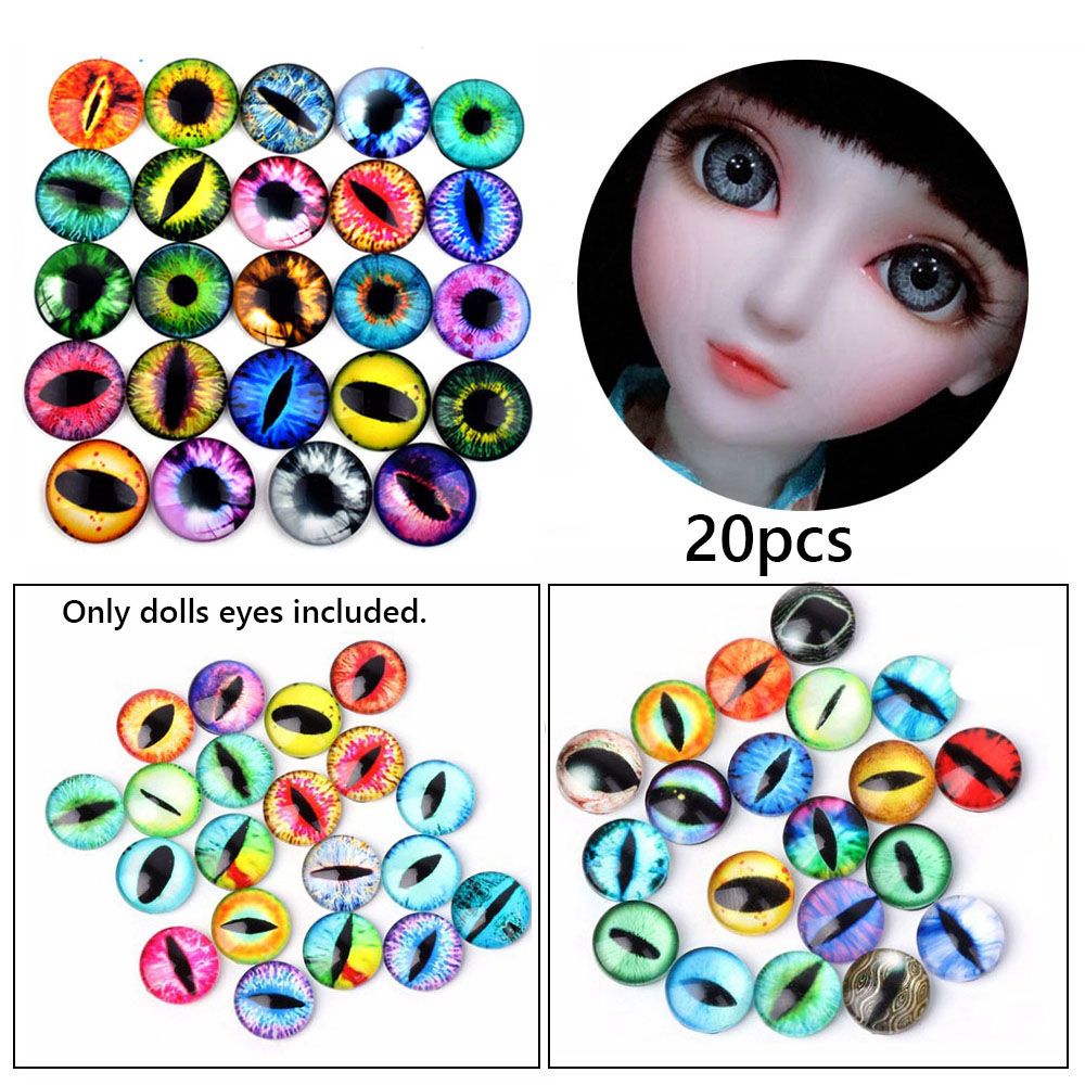 THEISM PERSECUTE64TH2 20pcs New Accessories Animal Funny DIY Crafts Time Gem Glass Dolls Eyes Eyeballs