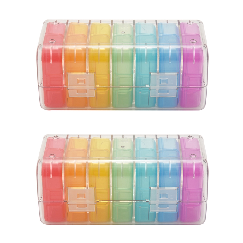 3X Weekly Pill Organizer 2 Times A Day, 7 Day Am Pm Pill Box