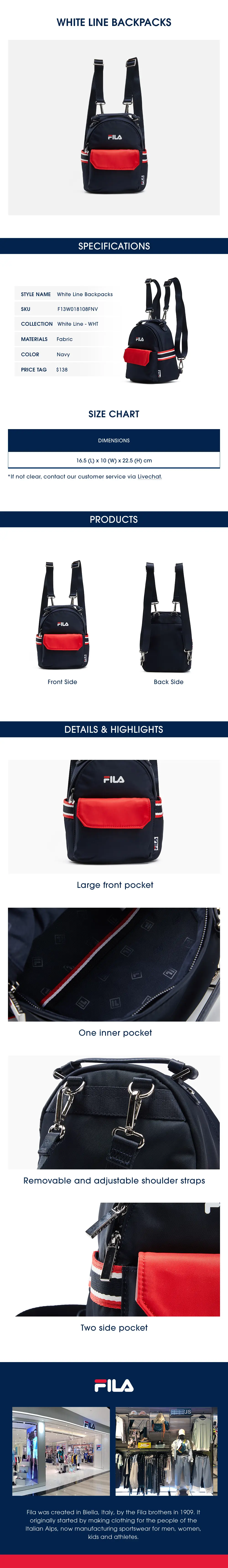 clear fila bag