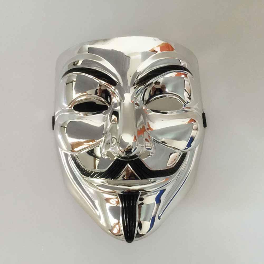 Mặt Nạ Vendetta Hình Chữ V Mạ Điện Cho Trang Phục Trò Chơi Tiệc Halloween