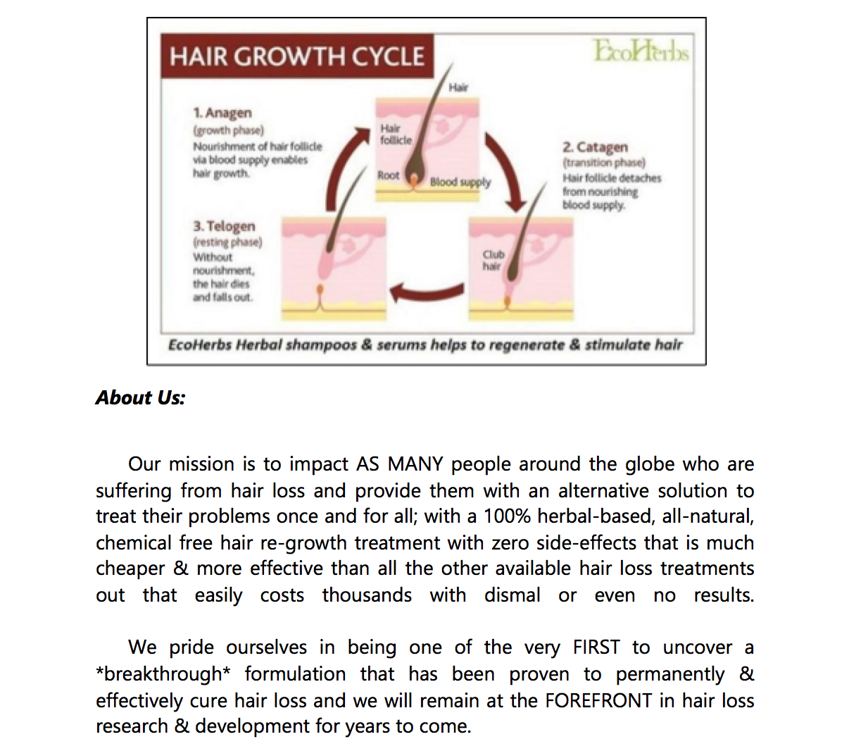 EcoHerbs Ginseng Extra Strength Serum - Helps Hair Regrowth, Hair Loss, Hair Thinning for Women & Men (100ml)