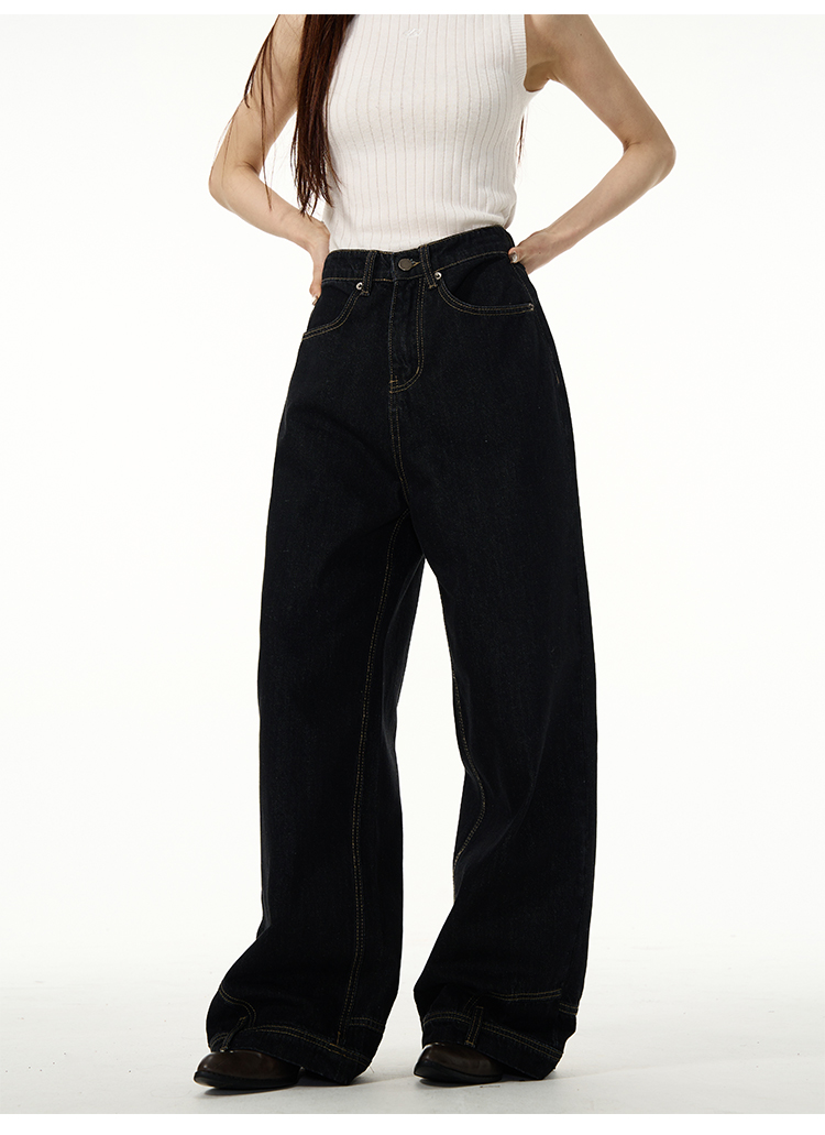 Weilang's Store American High Street-broek voor heren, coole Street Fashion R, omgekeerde jeans, paar, niche, lange broek