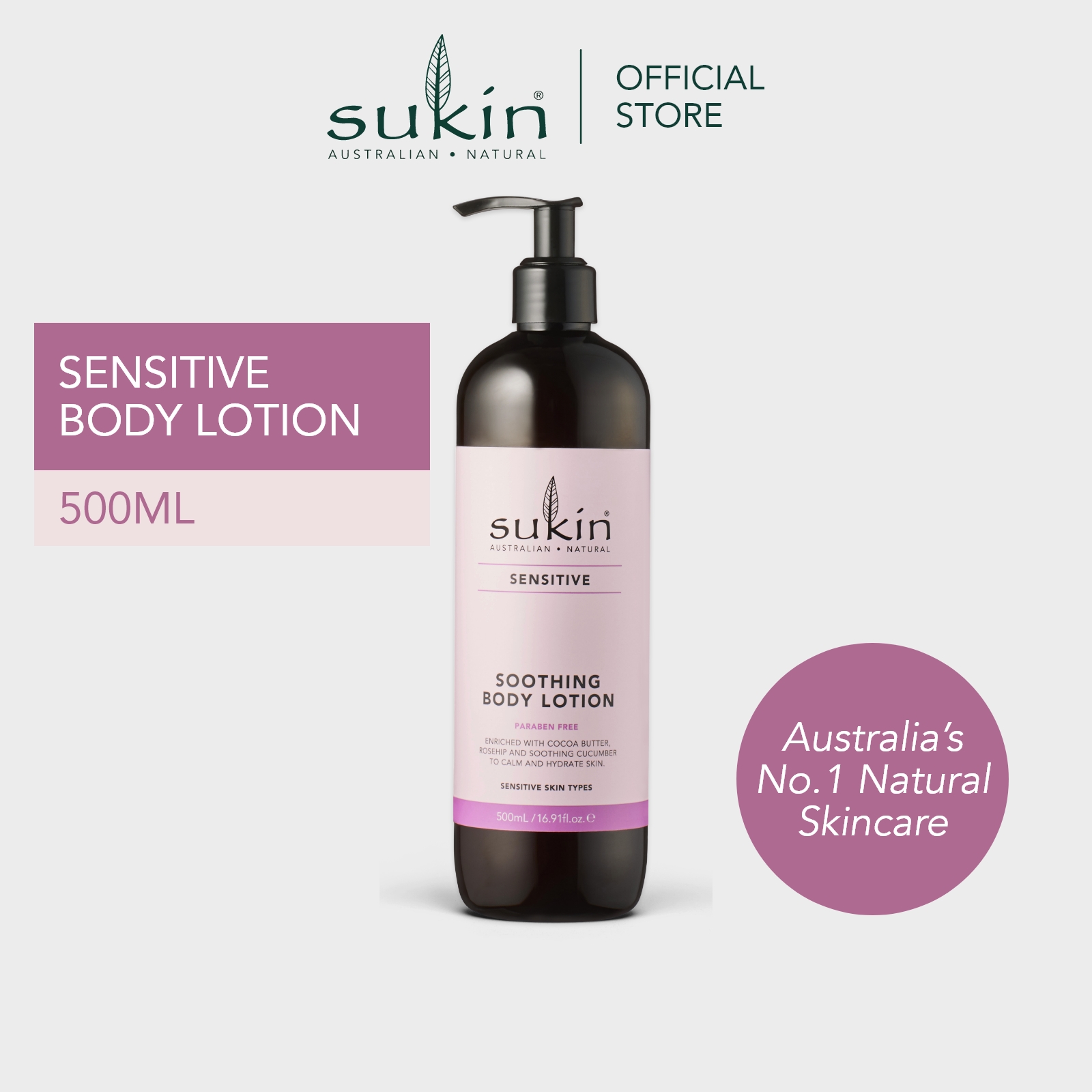 Gambar Sukin Soothing Body Lotion l Sensitive (500ml)