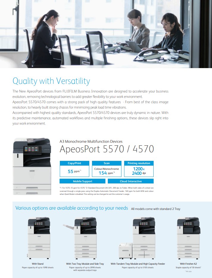 Singapore Warranty] Fuji Xerox Fujifilm ApeosPort 5570 4570 A3