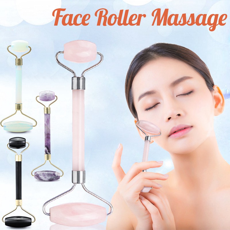 Jade Stone Face Anti Wrinkle Massage Tools Roller Spa Neck Body Beauty
