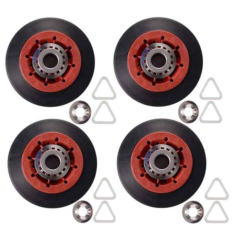 4pcs roller drum dryer fit for whirlpool, kenmore - 8536974 replaces, 8536973, w10314171, wpw10314173, ps11752609