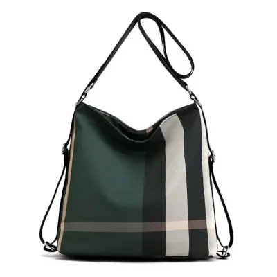 New Multiftional Lattice Backpack Women's Bag Casual Shoulder Bag Travel Backpack (3)