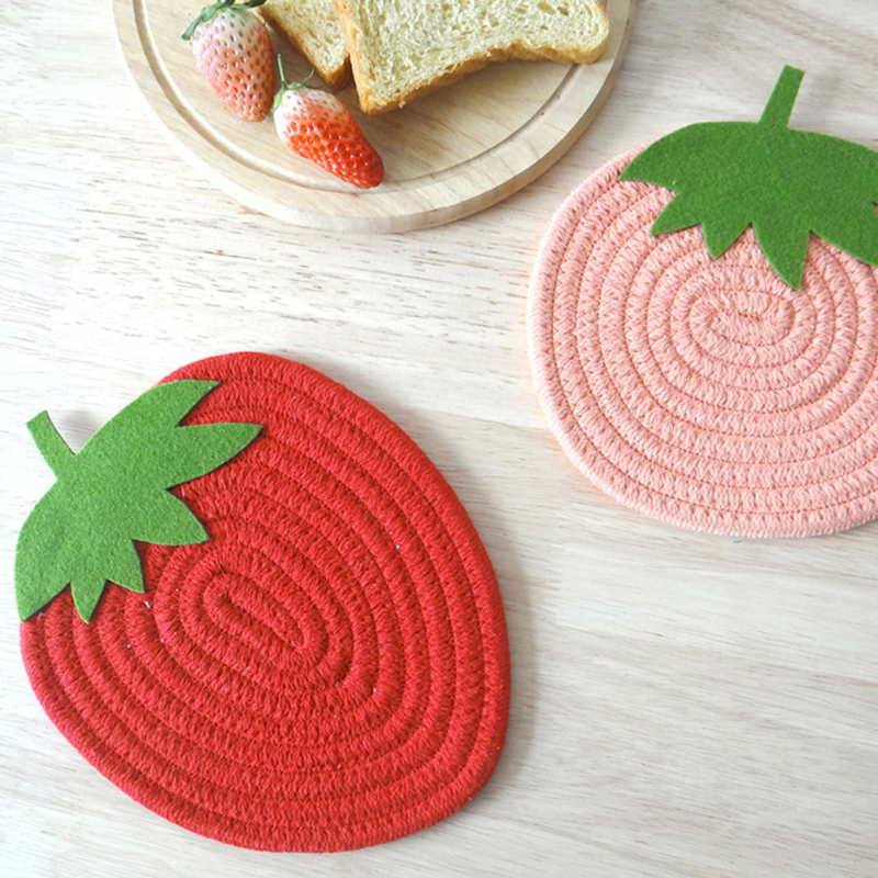 Homemaxs Vòng trivet món ăn nóng trivet bện đế lót ly bông đế lót ly uống Tấm lót đĩa vải dệt dệt đế lót ly uống