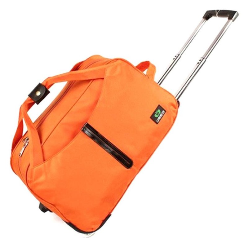 20" Premium Waterproof Cabin Size Travel Foldable Luggage Suitcase Bag (Black)
