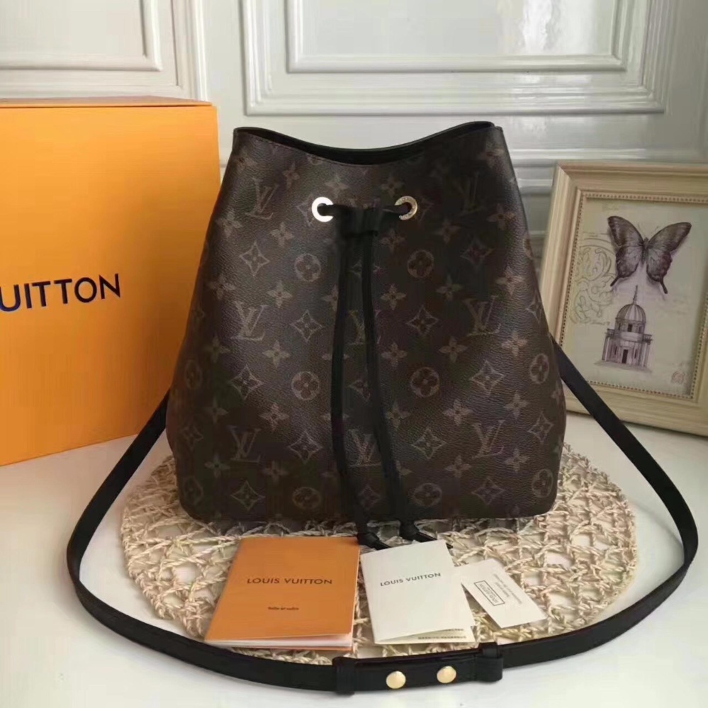 2017 LV Louis Vuitton Neonoe Monogram Handbag M44020 Bag (Brown/Black) - intl Singapore