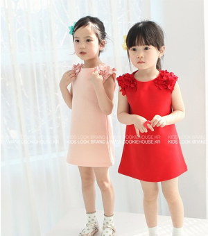 Korean-style Cotton Girls Vest Skirt Dress (Red 06-01) (Red 06-01) May 2018 - 2 Korean-style cotton girls vest skirt dress (Red 06-01) (Red 06-01) - 2
