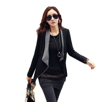 womens slim blazer zipper casual coat black lazada singapore womens slim blazer zipper casual coat black lazada singapore