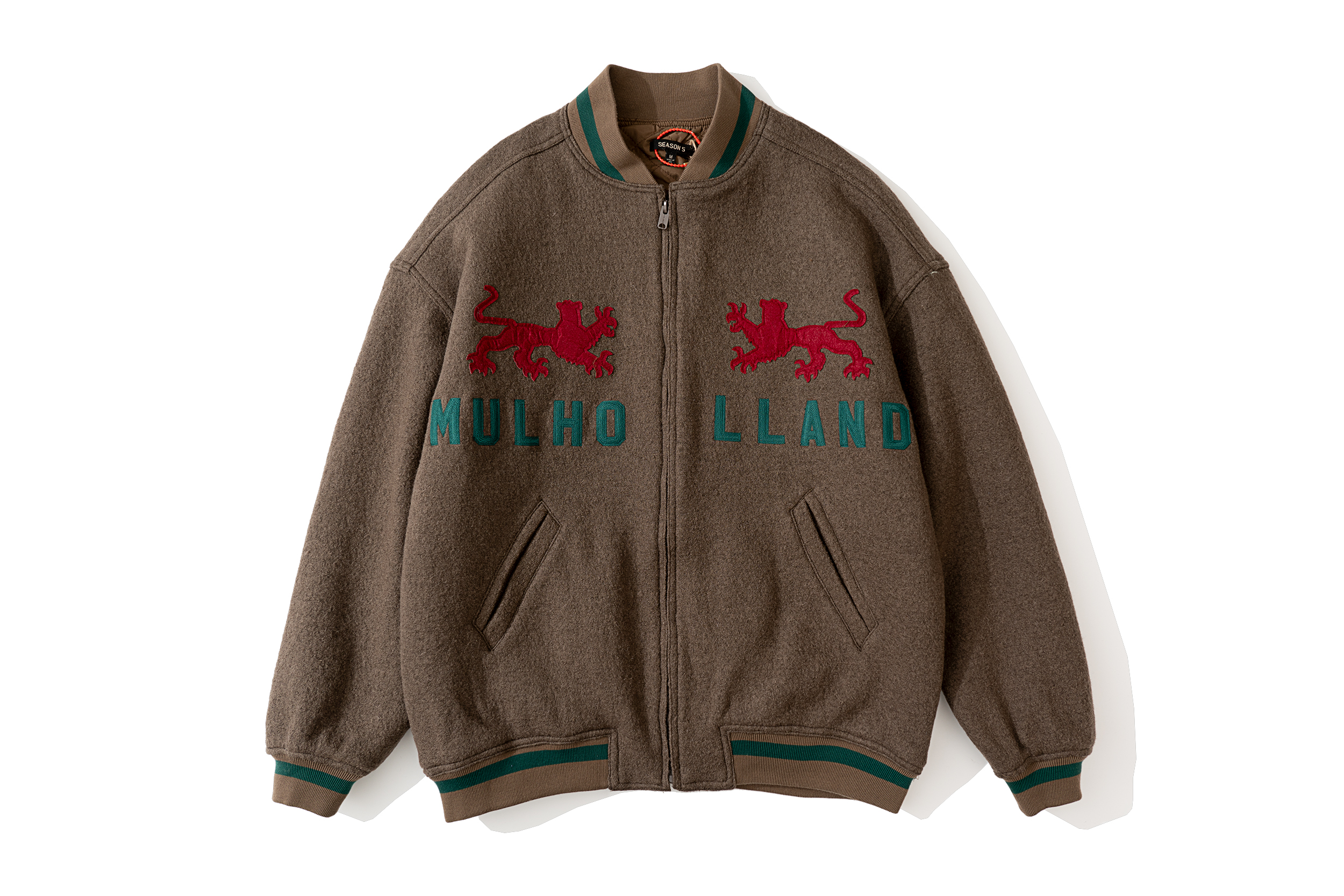 CALABASAS SEASON 5 Baseball Jacket Men Women and West High Quality Puffer Leopard Embroidered Pattern Vintage Wool Zi Coat · v4