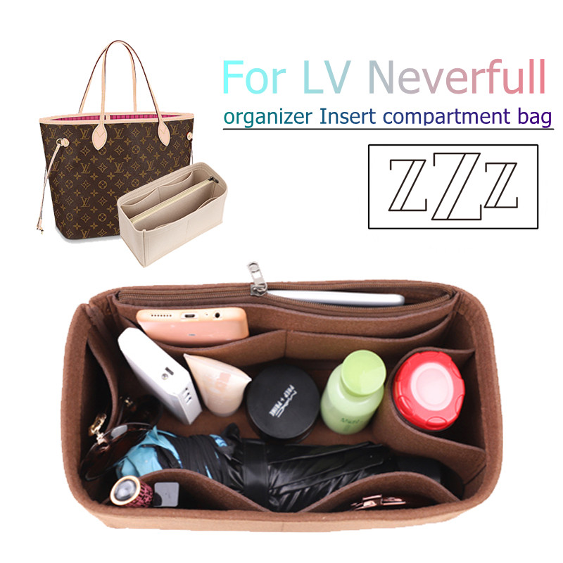 Bag Organizer for Louis Vuitton Neverfull MM, Zippered Purse Organizer 