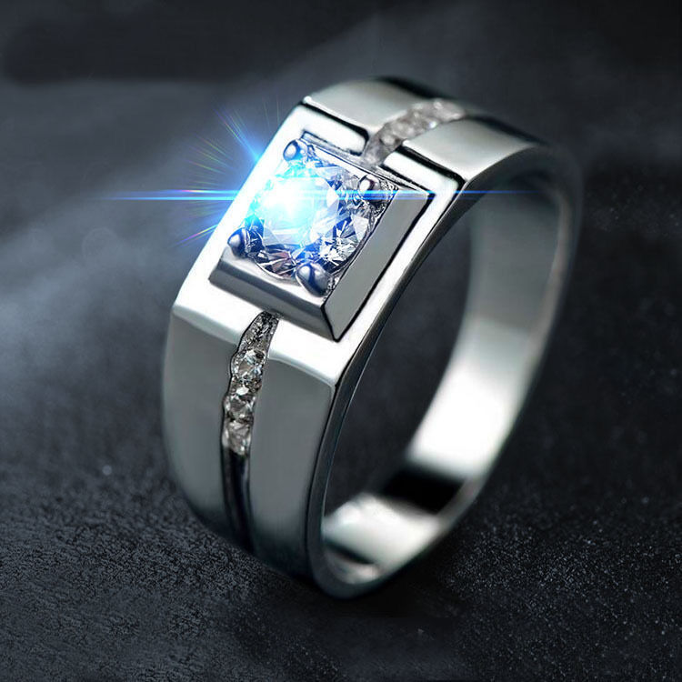 [Được trang bị đầy chứng chỉ Chỉ Chỉ Huy Chứng Mạnh Đức]Chiếc nhẫn bạc màu xanh của quân nhân 925 để người ta gửi đến cha của họ 9FPX