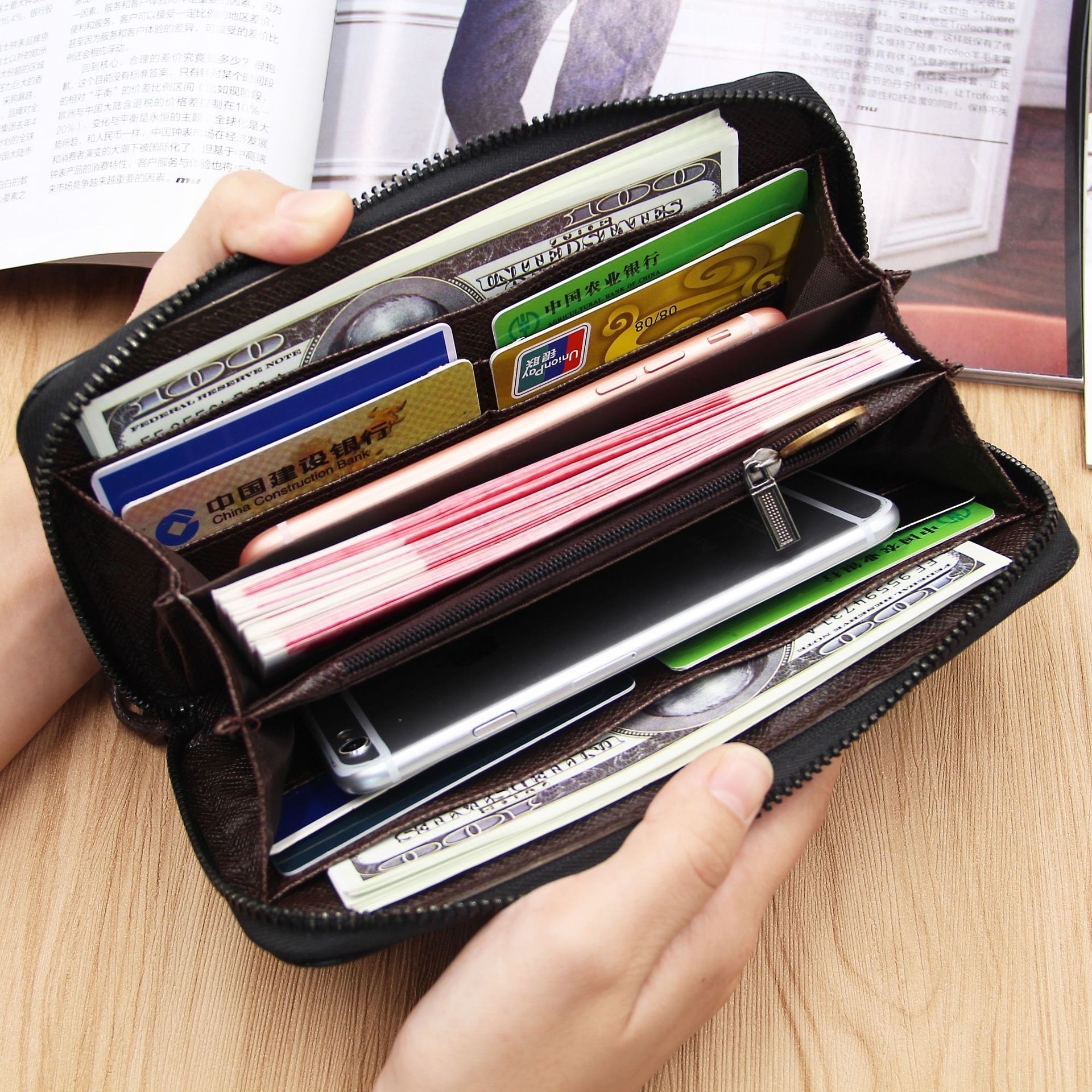 Ví cầm tay nam , ví dài nam, bóp cầm tay nam cao cấp