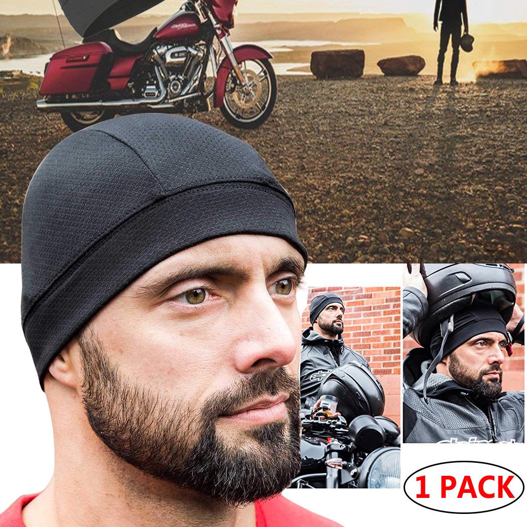 JvGood Under Helmet Motorcycle Head Cover Skull Cap Quick Dry Breathable Racing Hat Helmet Inner Wear