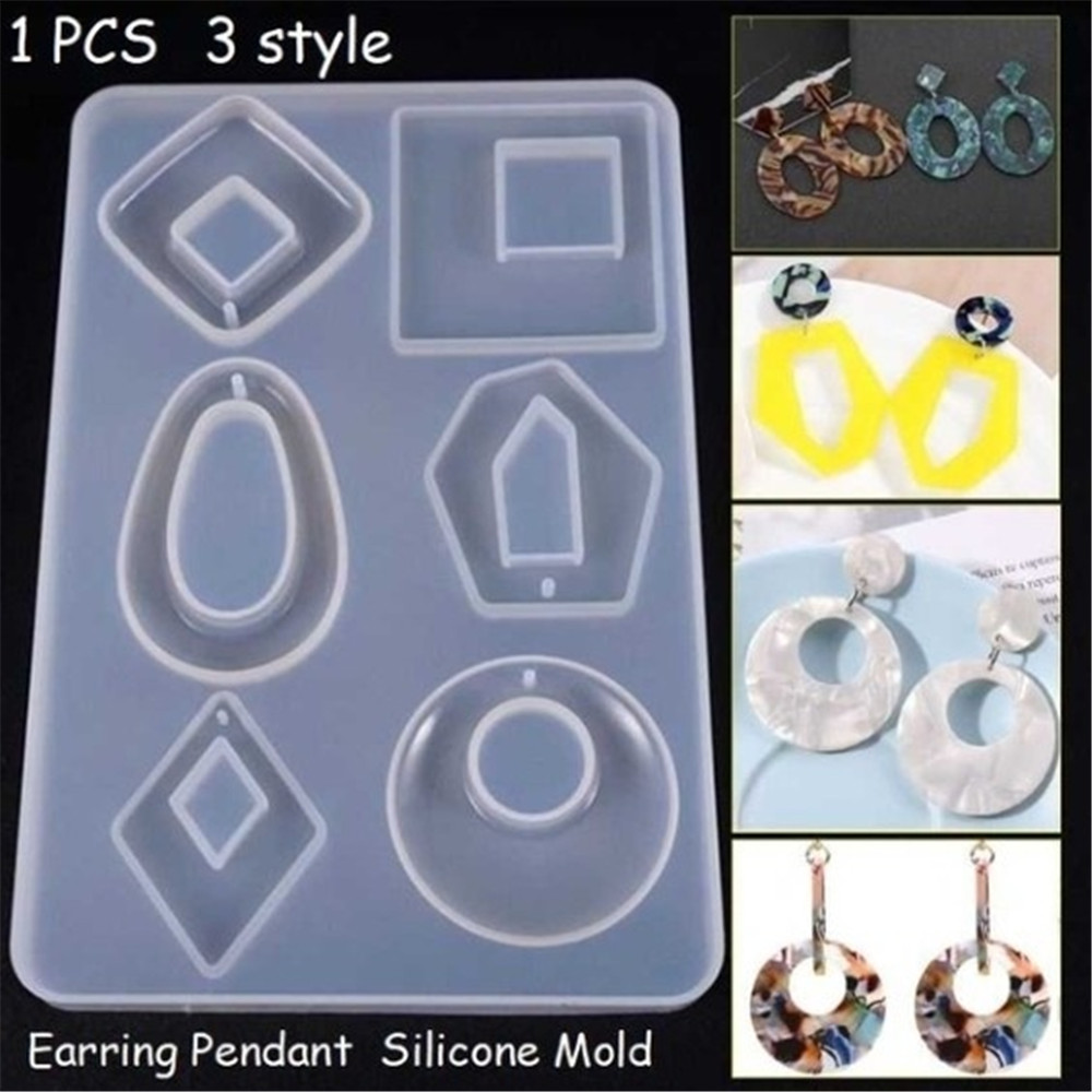 LUCHY WATCHES DIY Crafts UV Epoxy Tools Crystal Earrings Resin Mould Jewelry Making Silicone Mold