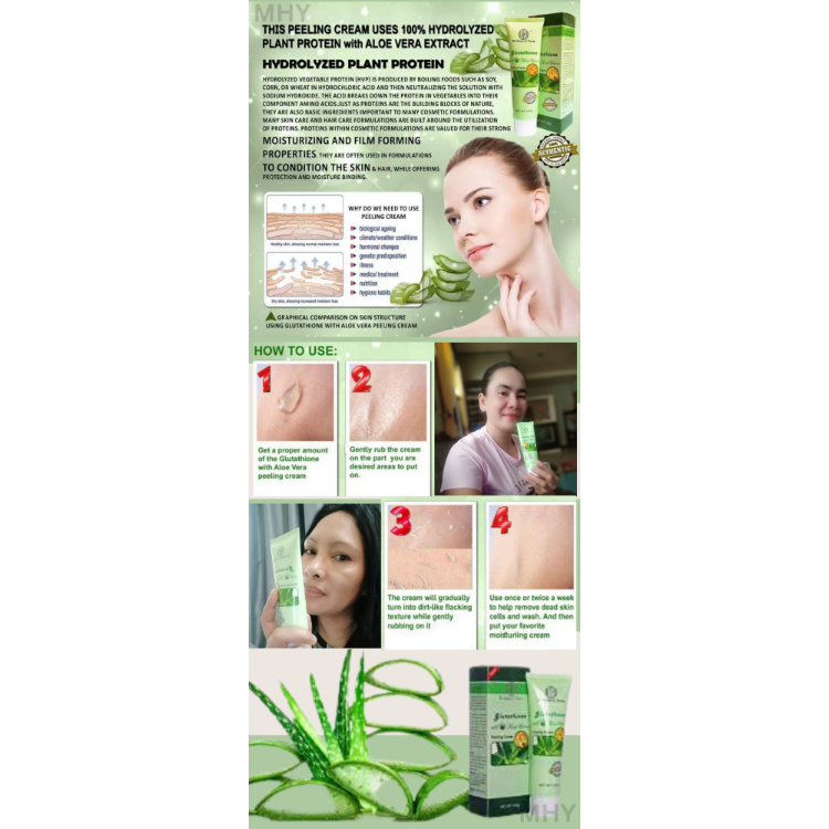 the history of beauty glutathione with aloe vera THE HISTORY OF BEAUTY GLUTATHIONE WITH ALOEVERA- Glutathione With Aloe Vera  Magic Peeling Cream