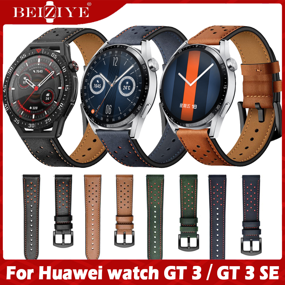 Dây đeo tay bằng da cho đồng hồ for Huawei watch GT 3 SE for Huawei watch GT 3 42mm 46mm Dây đeo thay thế Dây đeo cho đồng hồ for Huawei watch GT 3 42mm 46mm Dây đeo đồng hồ thông minh