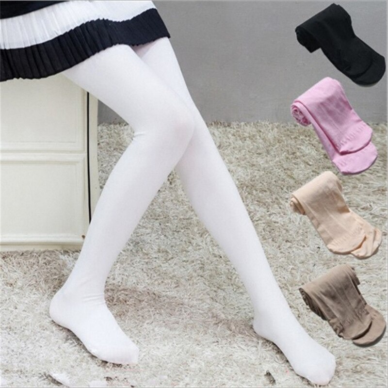 Girls Ballet Dance Pantyhose Baby Children Thin Fashion Tights Solid Black