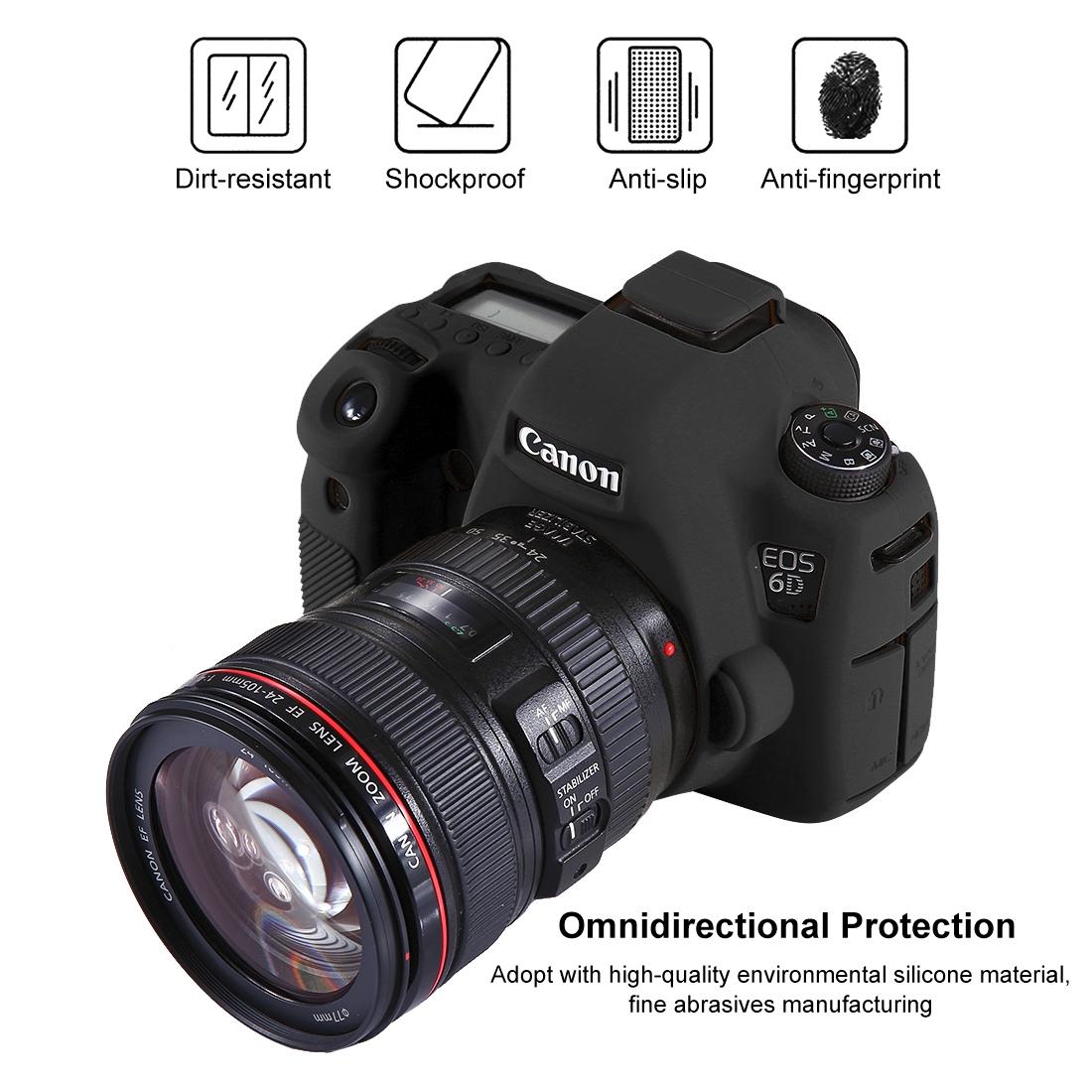 Puluz ốp bảo vệ silicon mềm cho canon eos 6d