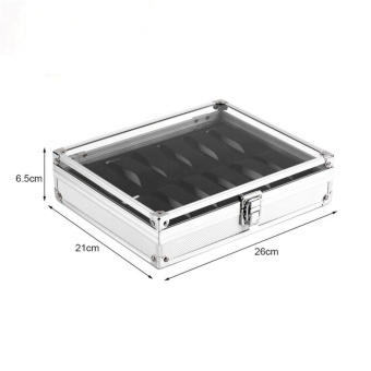 12 Grid Watches Storage Box Aluminium Plastic Rectangle Watch Holder - Intl June 2018 - 3 12 Grid Watches Storage Box Aluminium Plastic Rectangle Watch Holder - intl - 3