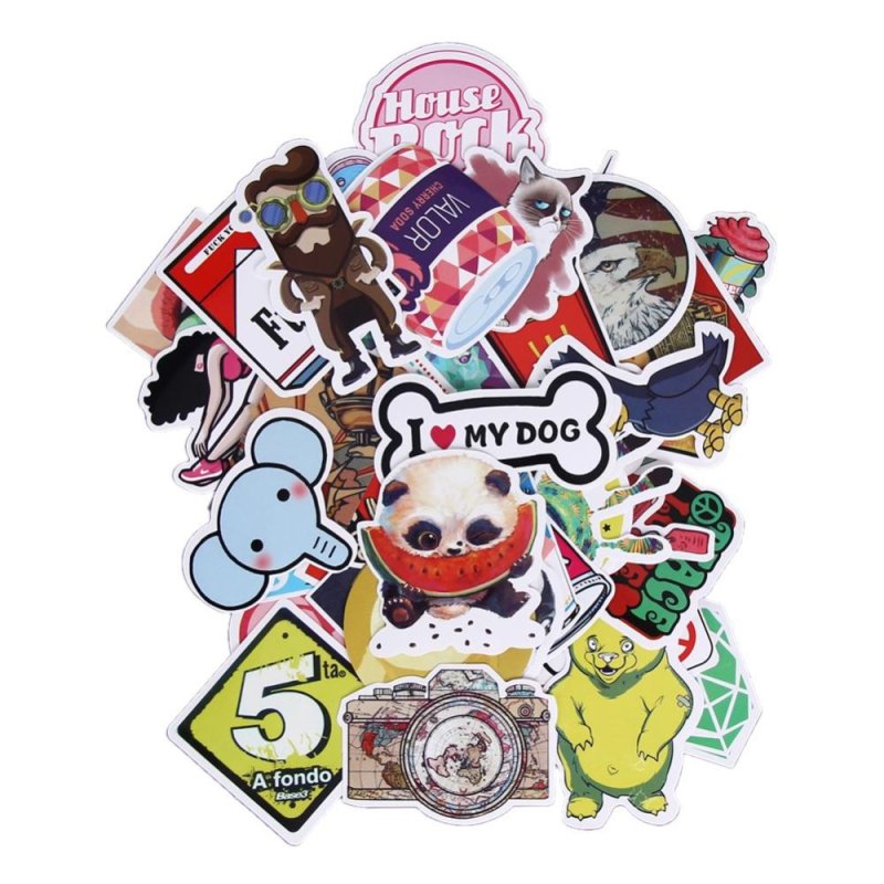 50pcs Waterproof Doodle Sticker for Luggage Suitcase Bike Laptop
Skateboard - intl