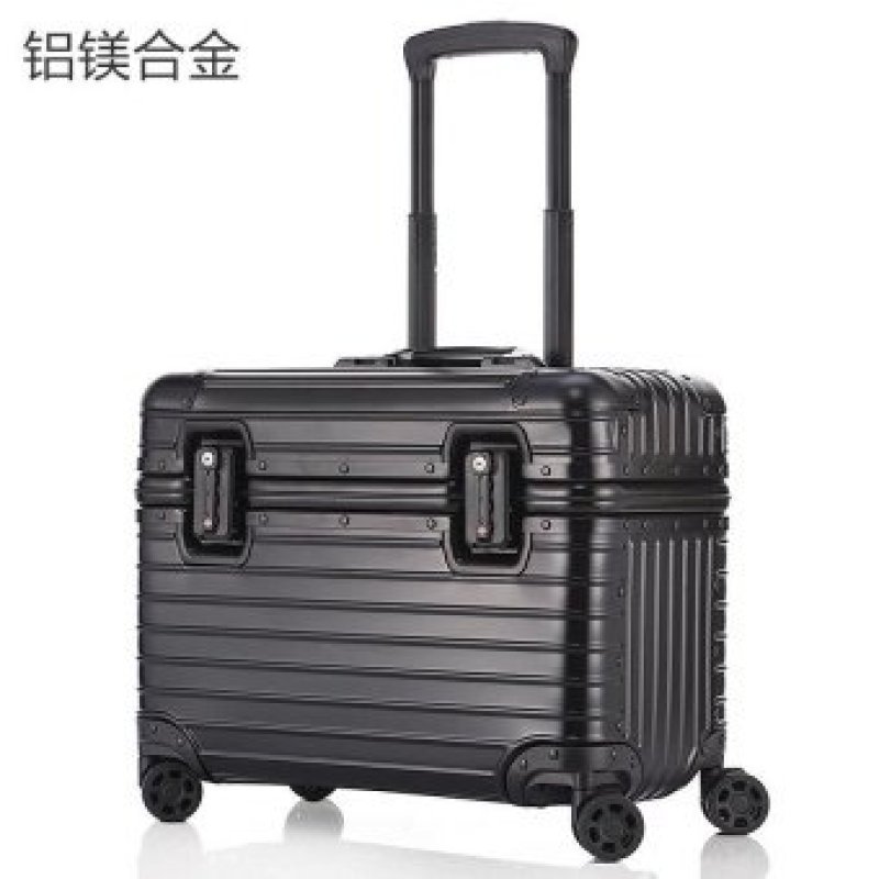 All aluminum magnesium alloy pull rod box 17 inch business travel
box, air box, aluminum pull rod box, universal wheel, high chassis
(17 inch aluminum magnesium alloy rod box)- (Intl)