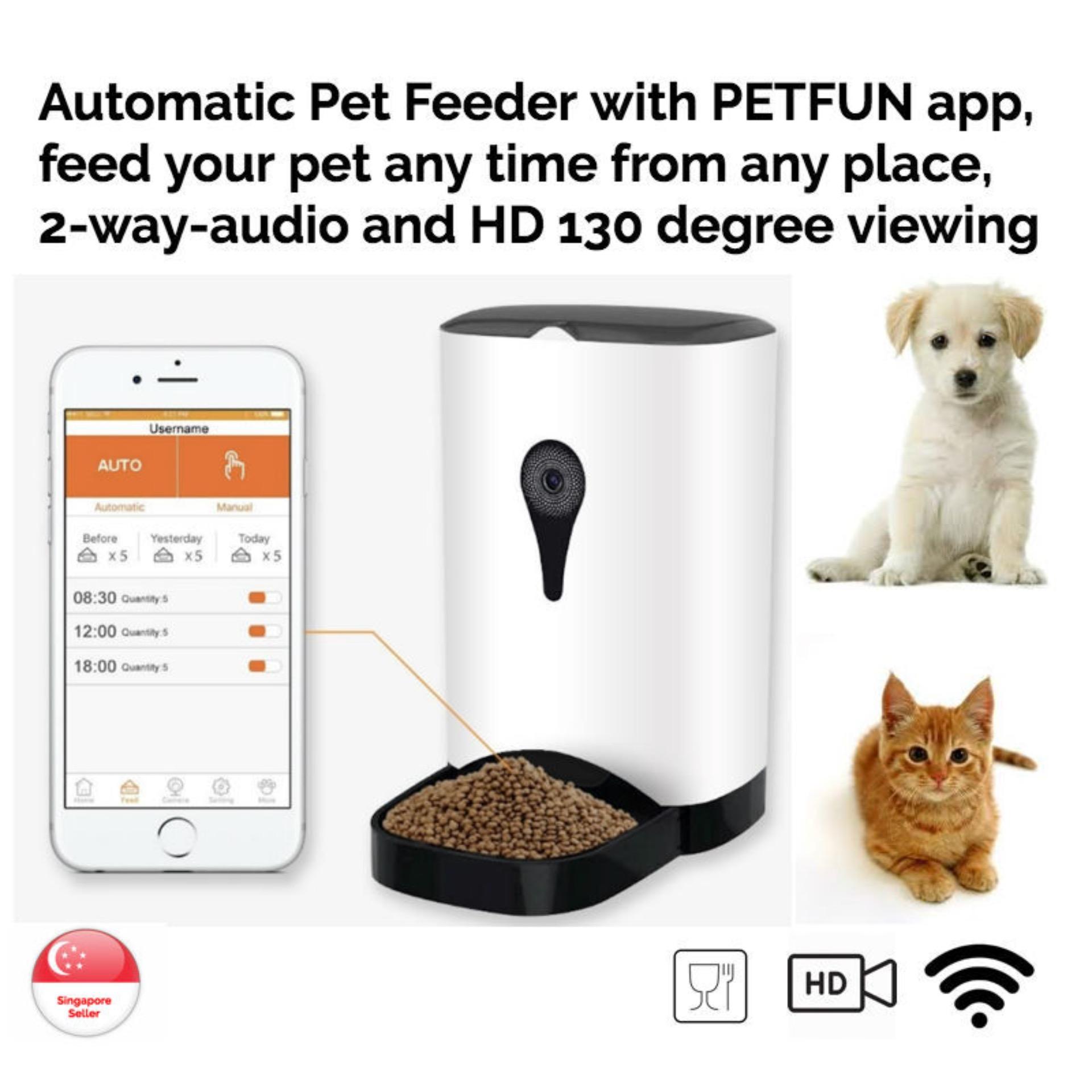Automatic Pet Feeder Petfun App With Hd Camera 2 Way Audio
