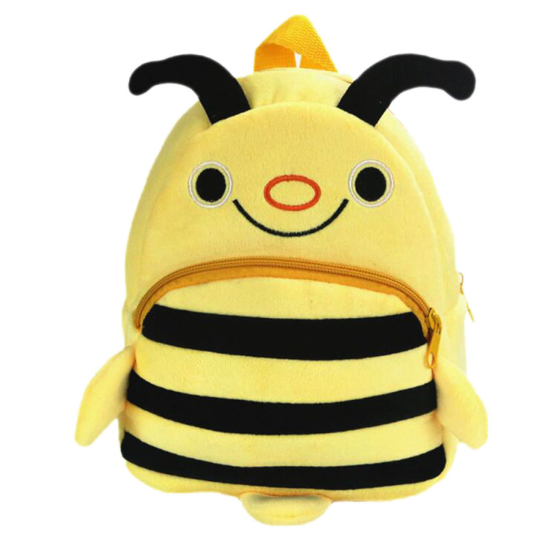 Cartoon Animal Pattern Kids Child Small Soft Plush Schoolbag School
Bag Backpack Yellow Bee
