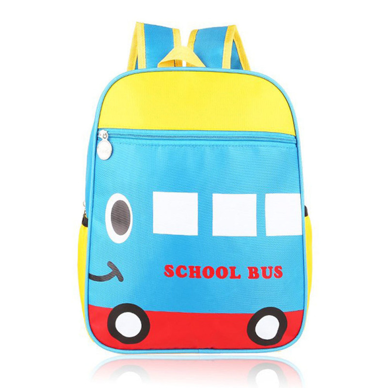 Cartoon Pattern Kids Child Nylon Waterproof Small Schoolbag School
Bag Backpack School Bus