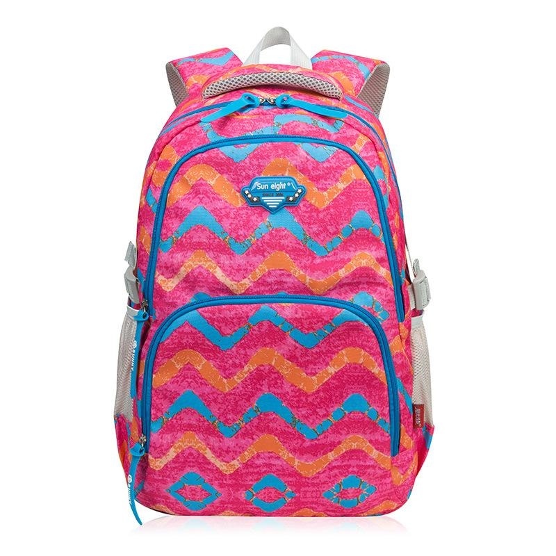Grade 2-6 Kids girls Backpacks for Primary School Children Nylon
Bags Satchels Teens Book Bag - rose - intl