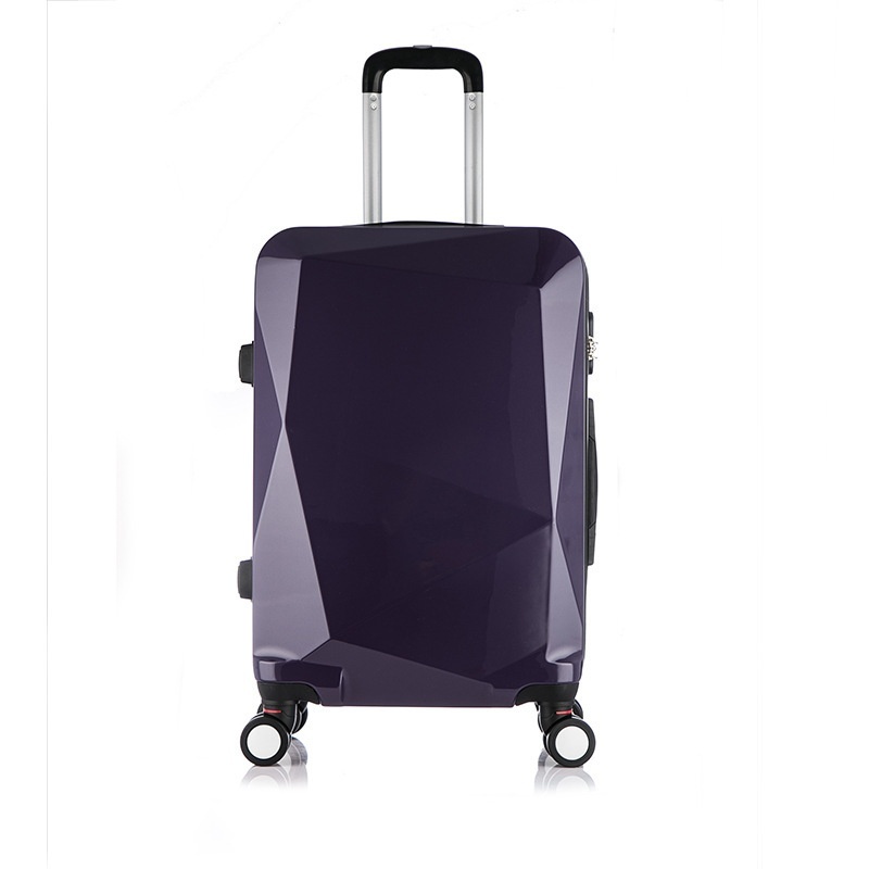 High Quality, PC / Diamond Pattern / Trolley Case, 20 Inch / Caster / Password / Suitcase (blue) - intl