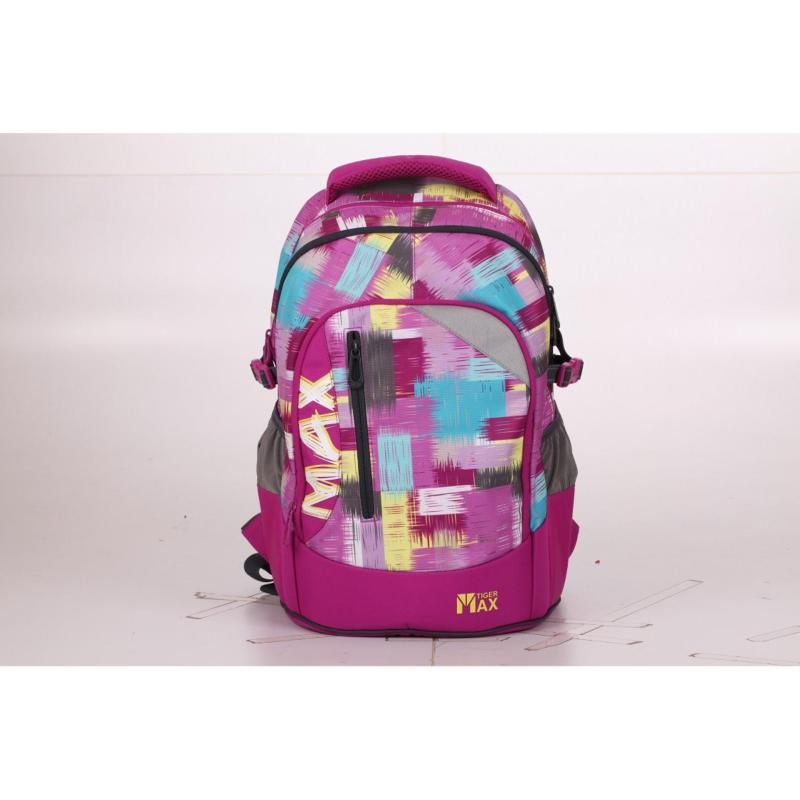 Tiger Family Ergonomic Schoolbag - Max (Purple Grunge)