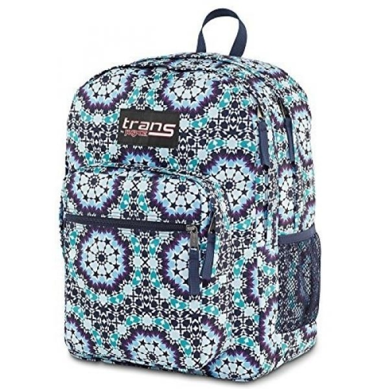 Trans by Jansport Backpack Supermax Navy Moonshine Moroccan Design - intl