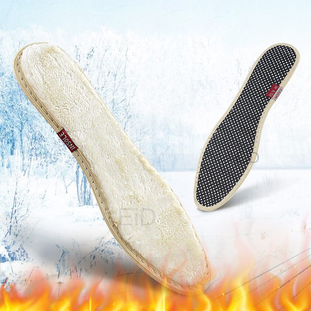 EID Keep Warm Heated Insole Cashmere Thermal Insoles Thicken Soft