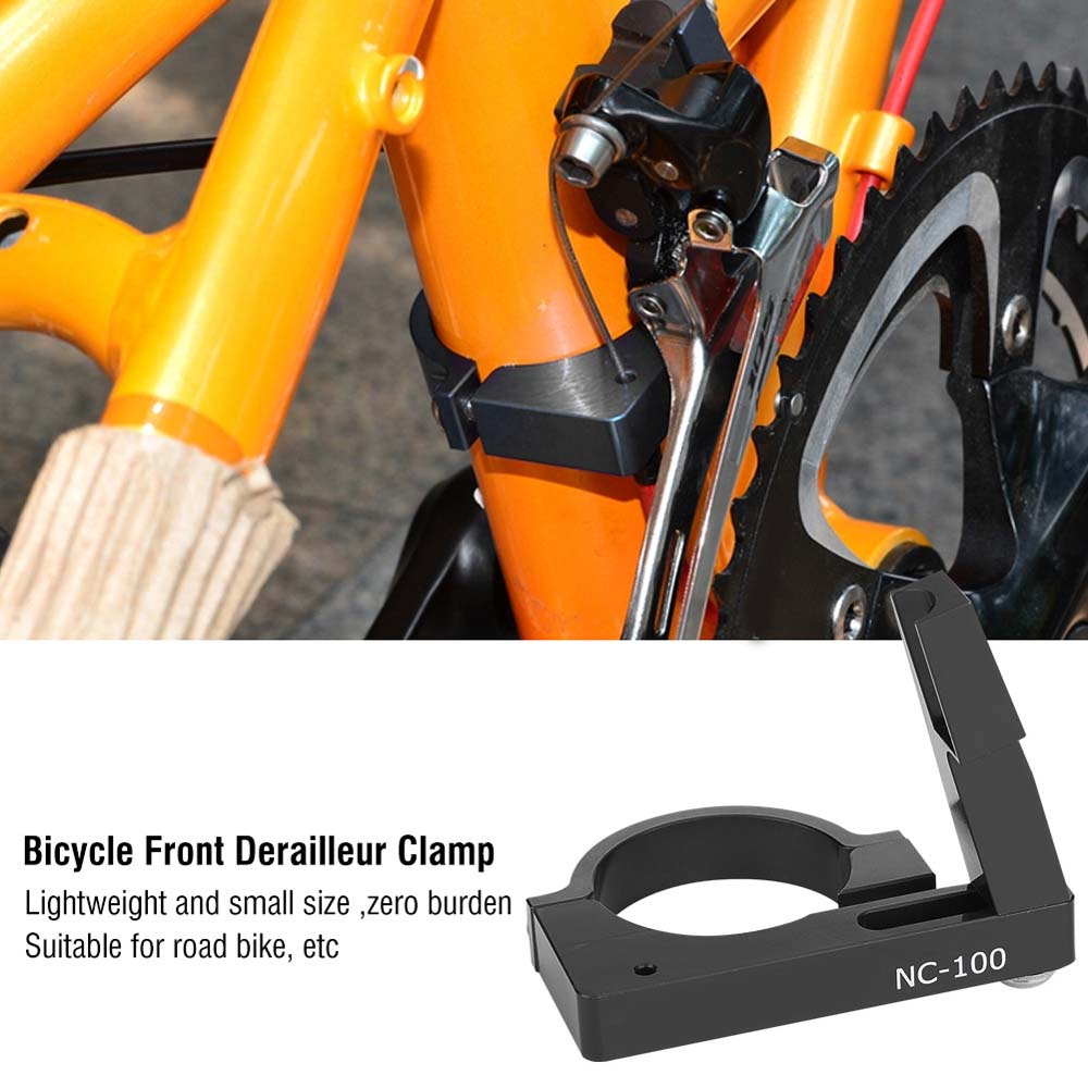 GGR จักรยานเสือภูเขาพับได้อุปกรณ์ขี่จักรยาน Clamp แหวน40มม.แปลงฐานยึดด้านหน้า Derailleur ตัวหนีบกล้องด้านหน้า Derailleur Clamp เปลี่ยนที่นั่งสวิทช์จักรยาน Derailleur อะแดปเตอร์