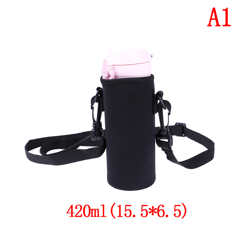 [TM Store] 420ml-1500ml Water Bottle Carrier Insulated Cover Bag Holder Strap Travel