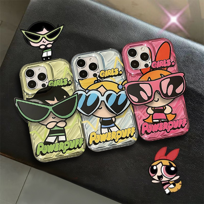 clu The Powerpuff Girls iPhone13proamx soft mobile phone shell Sunglasses holder 14Pro xr 11 12 ulc