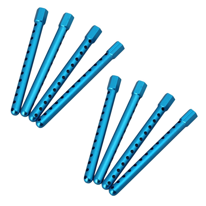 8pcs 102037 blue aluminum rc 1:10 alloy body post mounts for hsp road racing model car upgrade