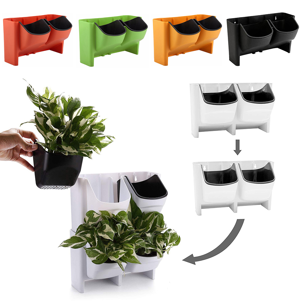 Bộ nhớ Bonsai Stackable chậu trồng cây Vườn thẳng đứng chậu trồng cây treo tường chậu hoa