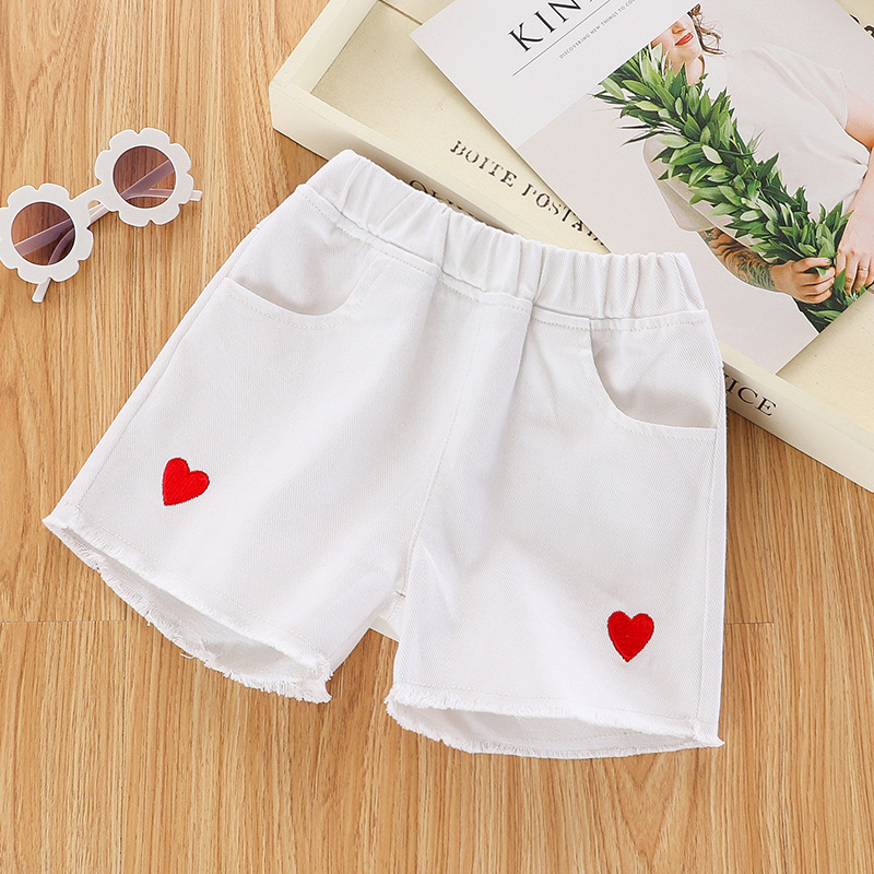 Thời trang mùa hè 5 6 7 8 9 10 11 12 13 tuổi Trẻ em gái Jeans Denim Quần short Quần áo Trẻ em Cô gái quần short quần áo