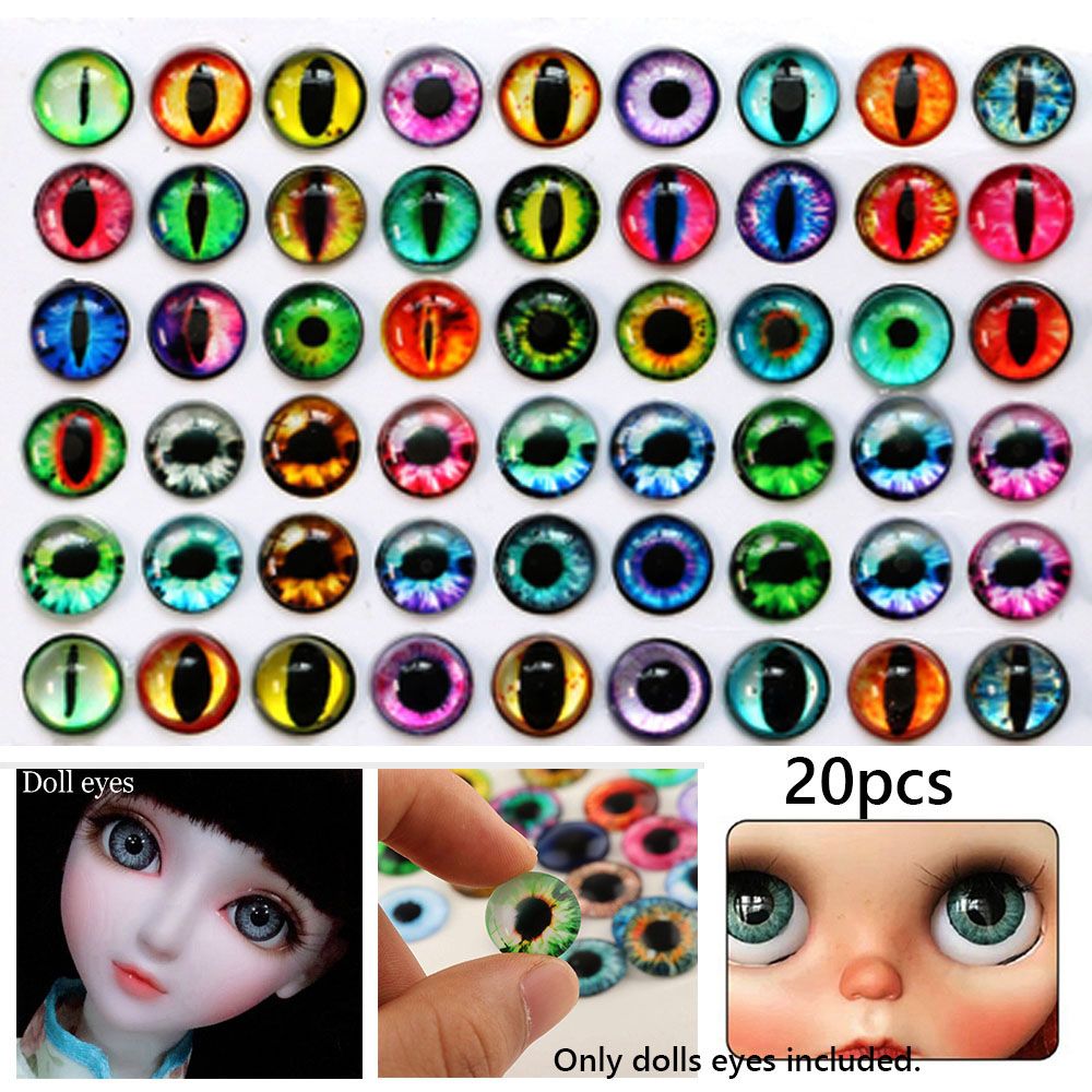 THEISM PERSECUTE64TH2 20pcs New Accessories Animal Funny DIY Crafts Time Gem Glass Dolls Eyes Eyeballs