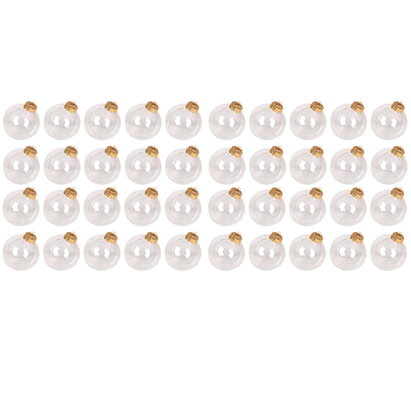 40Pcs 6cm Transparent Christmas Balls Plastic Clear DIY Hanging Ball Bauble Ornaments Decorations for Home Xmas Tree