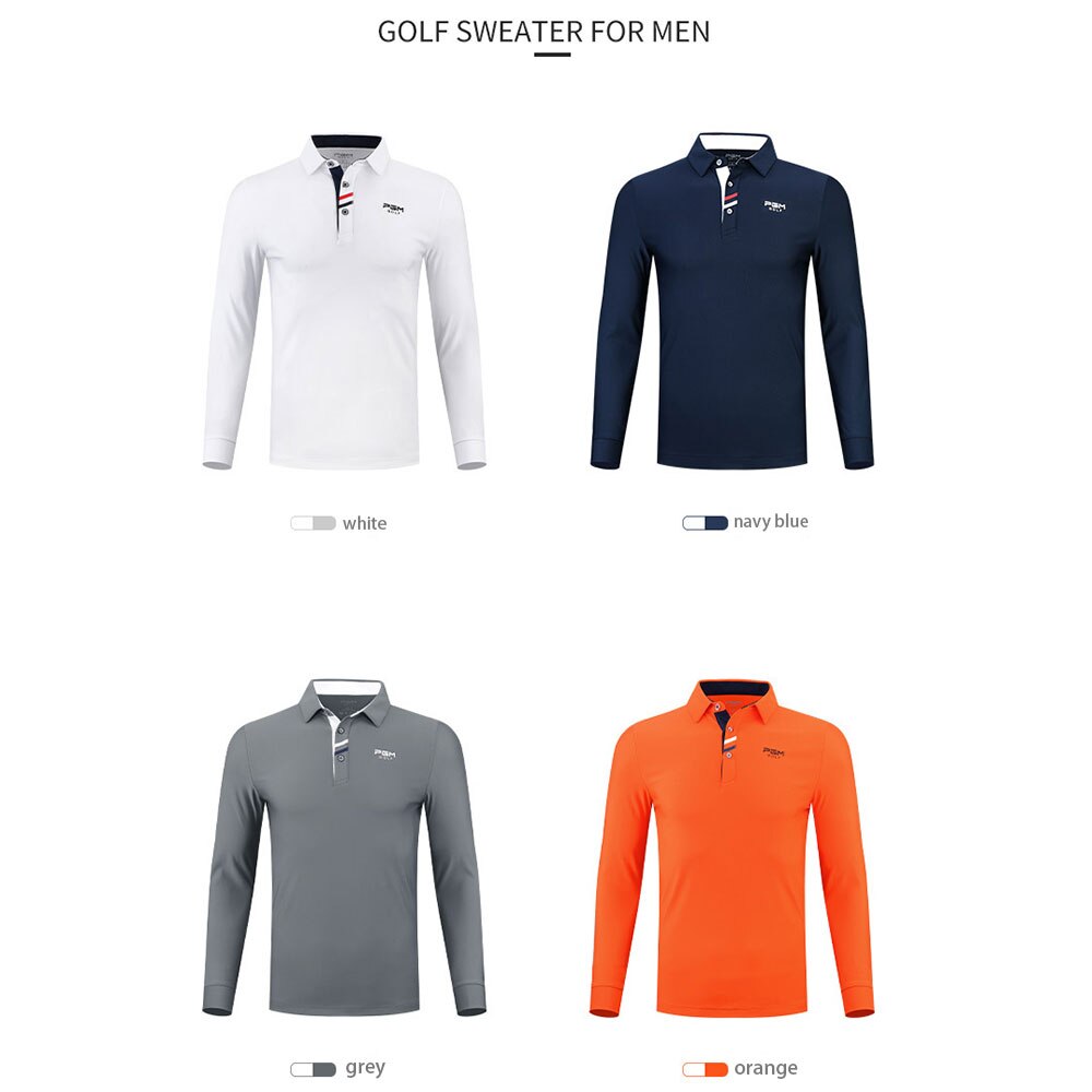 PGM Men's Golf Shirts Man Long Sleeves T- Shirt Male Outdoor Sports Polo Shirt Anti-Pilling Top Full Sleeve Men Winter Warm Soft ราคา 637 บาท*ส่งฟรี