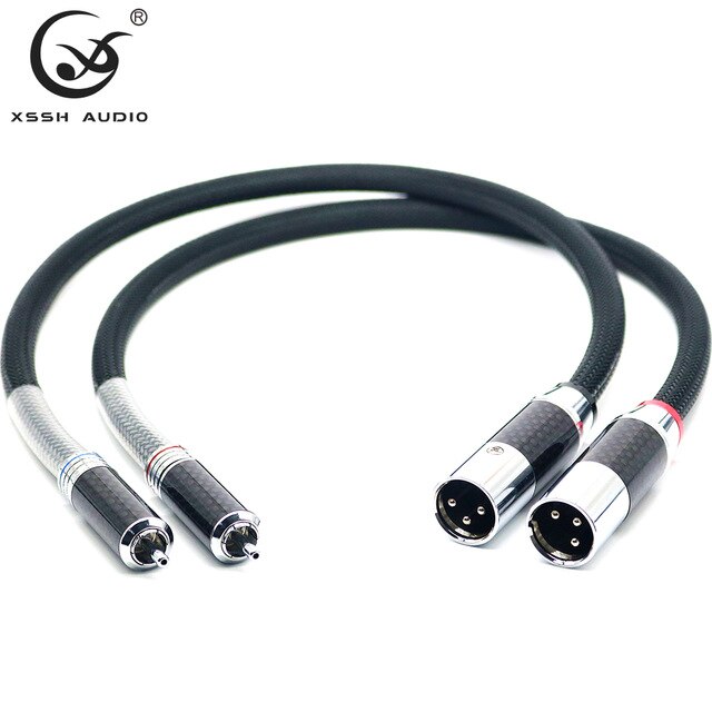 YIVO XSSH Hi-End FA-220 PVC 2 Core Pure ทองแดง OFC PCOCC Fe XLR ตัวผู้ To XLR ตัวผู้สายเคเบิล XLR ปลั๊ก RCA เสียงสายเคเบิล Line