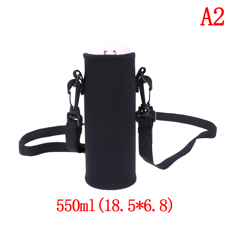 [TM Store] 420ml-1500ml Water Bottle Carrier Insulated Cover Bag Holder Strap Travel - 5